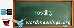 WordMeaning blackboard for hostility